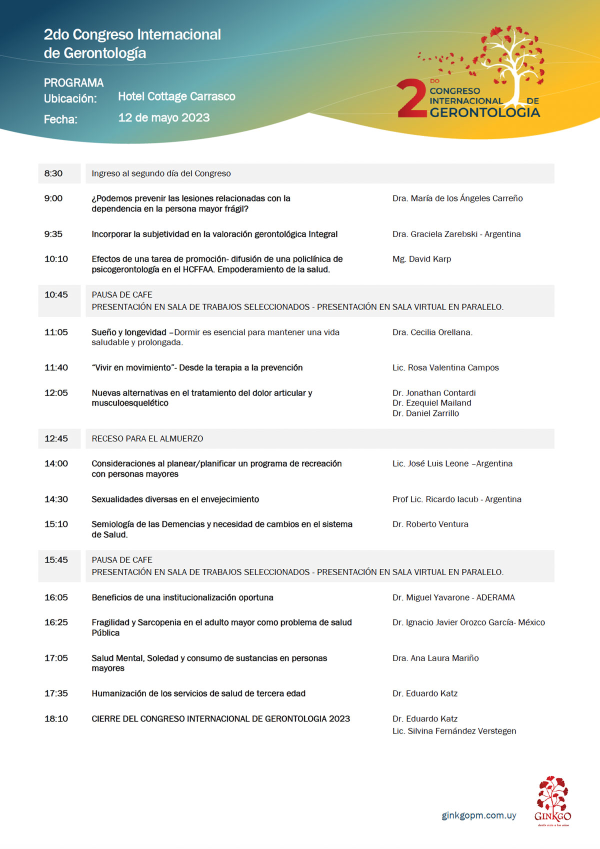 Click en el programa para bajar en formato PDF Programa del evento